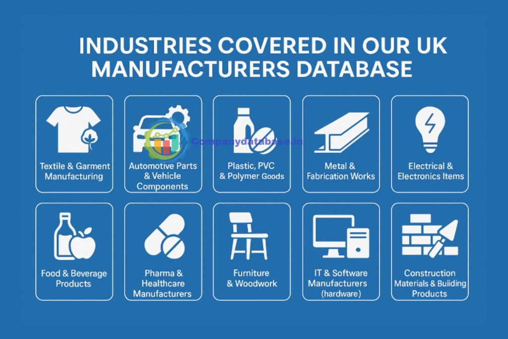 Industries Covered in Our UK Manufacturers Database