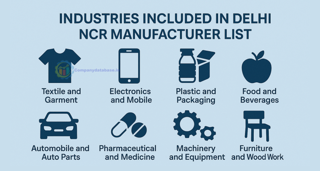 Industries Included in Delhi NCR Manufacturer List