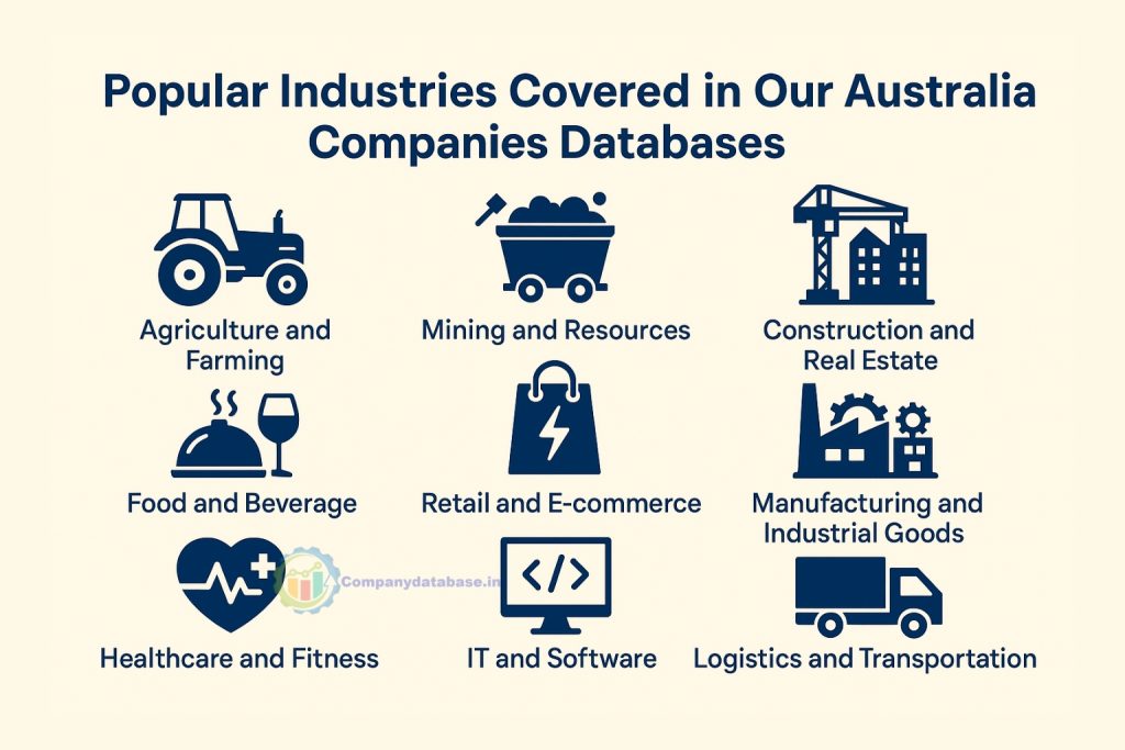 Popular Industries Covered in Our Australia Companies Databases