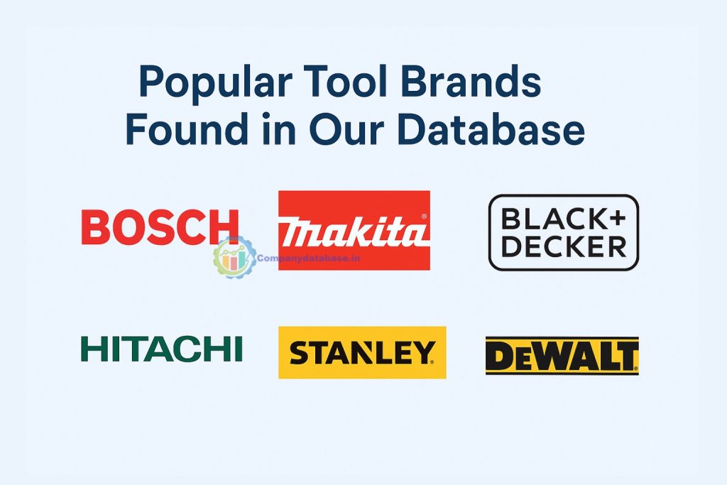Popular Tool Brands Found in Our Database
