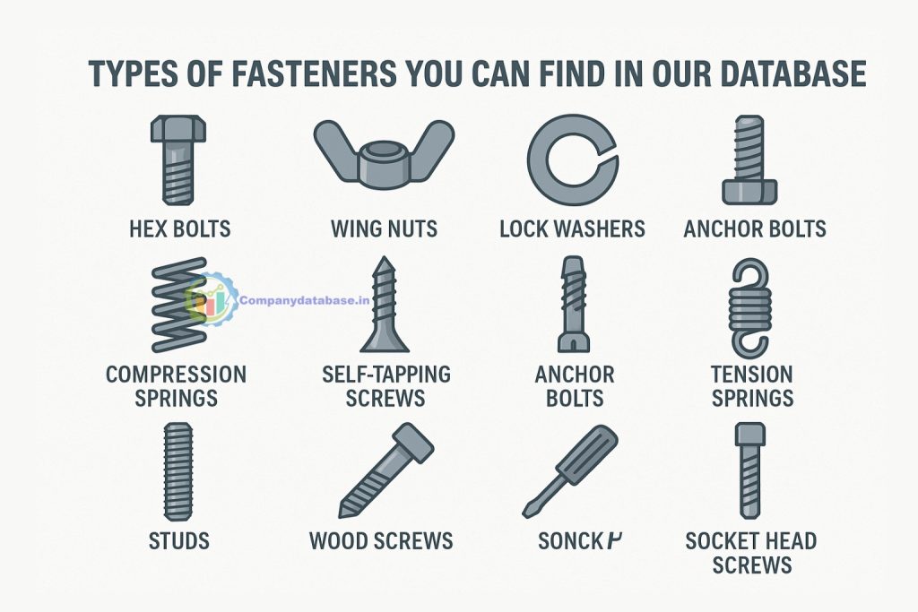 Types of Fasteners You Can Find in Our Database