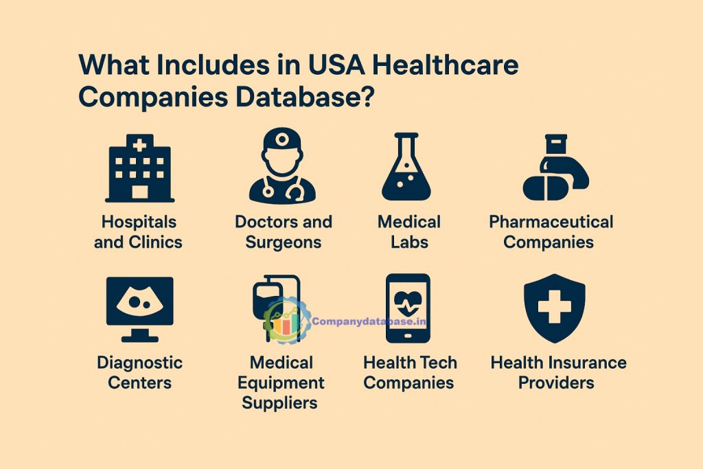 What includes in USA Healthcare Companies Database