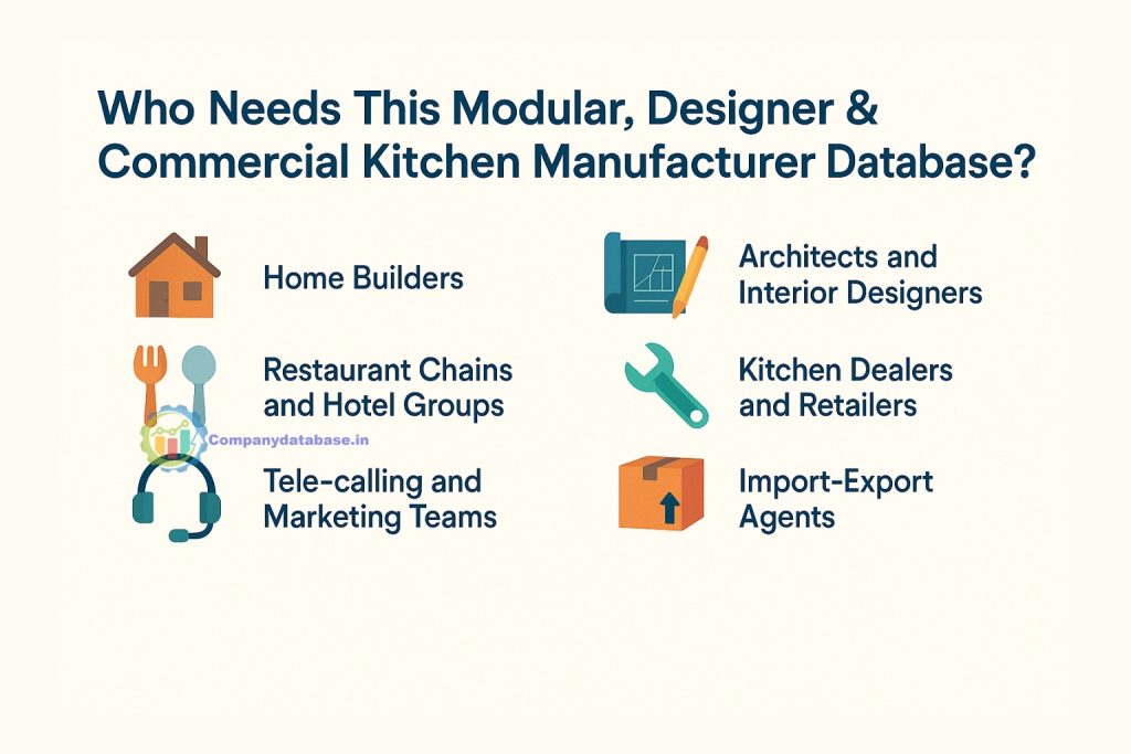 Who Needs This Modular, Designer & Commercial Kitchen Manufacturer Database
